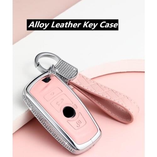 Leather Car Key Case For BMW X1 X3 X4 X5 X6 E38 E39 E46 E83 E60 E34 F30 F10 E53 F10 G30 G38 1 3 5 7 Series For BMW Accessories