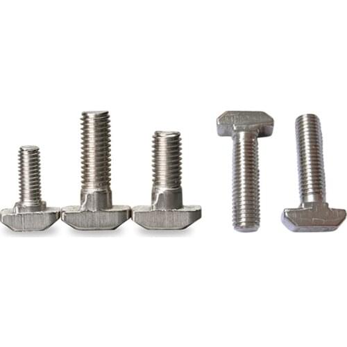M5M6M8 Carbon stainless steel bolt T type Nuts Fastener screw coupling bolt dag Connector Flange hex nut For Aluminum Profile