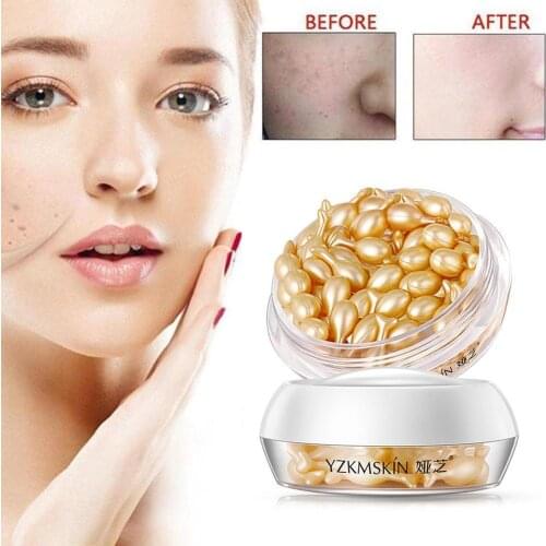 Placenta Serum Anti Wrinkle Face Serum Capsule Night Moisturizer Whitening Anti Hydra Essence Skin Care Face aging Serum W5J4