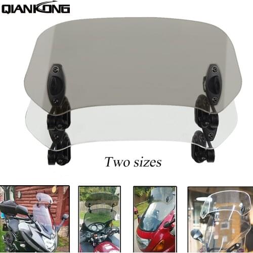 Airflow Adjustable Windscreen Wind Deflector Universal Motorcycle Windshield For Kawasaki VULCAN/S 650cc VERSYS 650 1000