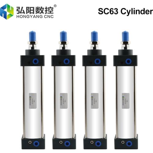 SC63 Cylinder Long Stroke Compressed Air+Oil-Water Separator+Manual Valve+6m High Pressure Air Pipe Pneumatic Component Set