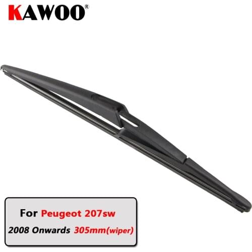 KAWOO Car Rear Wiper Blade Blades Back Window Wipers Arm For Peugeot 207SW Hatchback (2008 Onwards) 305mm Auto Windscreen Blade