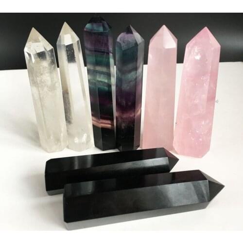 Magic obelisk Spirit quartz Crystal stones wand point Wand Meditation Chakra Healing Crystals wand points for healing gift