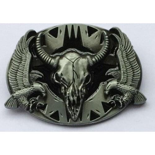 Western Cool Bull Eagles Belt Buckle for 4cm wideth belt with continous stock