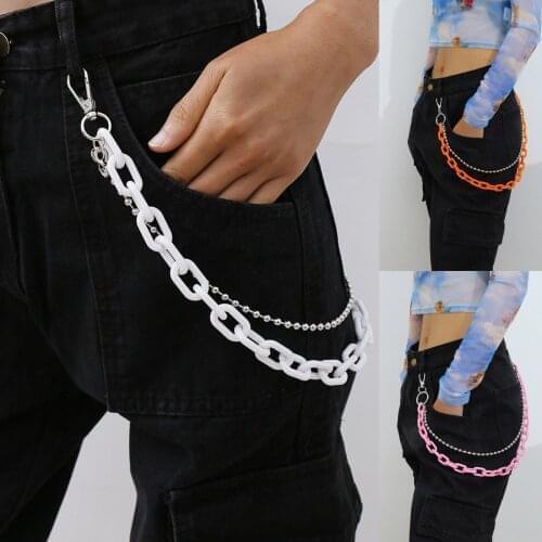 Summer Sexy Women Hot Sale High Quality Fashion Street Style Acrylic Punk Hip Hop Keychains Trousers Chain Jewelry Dropshipping