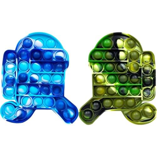 1PC Push Bubble Sensory Fidget Silicone Toy Special Needs Squishy Figet Stress Reliever Toys Brinquedos Child Funny Anti Stress