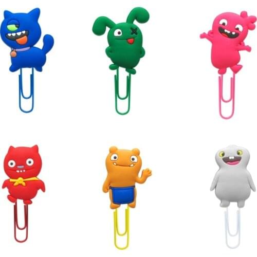 1pcs Cute Dolls Bookmarks for Book Cartoon Figure Book Mark Paper Clips Page Holder for School Teacher Office Supply Kids Gift