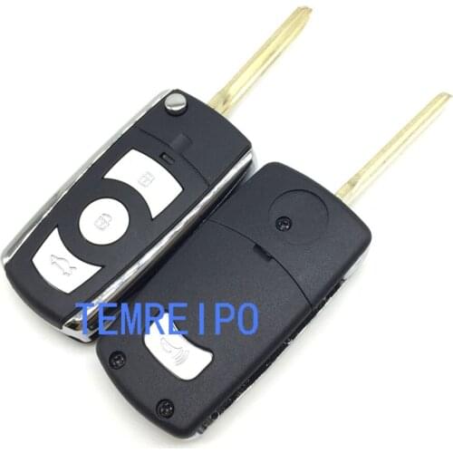 10pcs/lot key case for Kia cerato 3+1 button flip remote key shell folding key case Fob