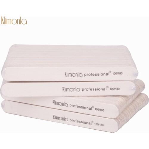 100Pcs/Lot Professional Nail Buffer Files 100/180 Sandpaper Nail File Buffing Grit White Sanding Block Manicure Salon Tools