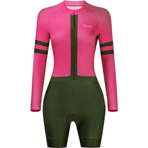 2021 Frenesi Pro Team Women Long Sleeve Cycling Suits New Bicycle Racing Bodysuit Wear Resistant Clothing Ropa Ciclismo Jumpsuit