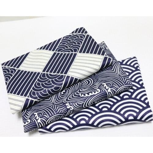 3pcs 40 x 50cm ocean wave style Print Fabric Telas Patchwork Cotton Fabric Sewing Fabrics Doll clothing Quilting Tissue cloth