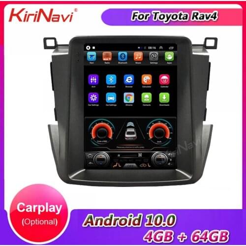 KiriNavi 10.4 Inch Vertical Screen Android 9.0 Car Multimedia Player For Toyota Rav4 Car Radio GPS Navigation Stereo 2013-2018