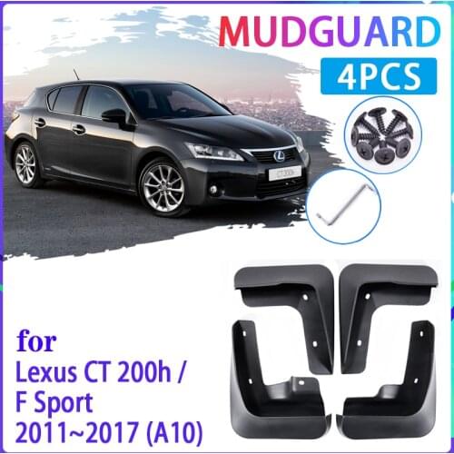 4 PCS Car Mud Flaps for Lexus CT 200H CT200H FSport F Sport 2011~2017 Mudguard Splash Guards Fender Mudflaps Auto Accessories