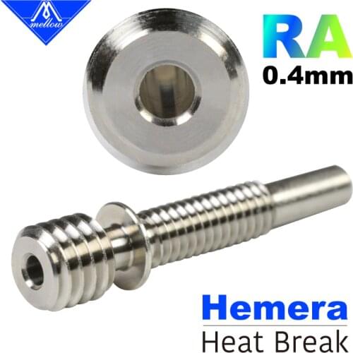 Mellow NF All-Metal Stainless steel/Titanium Alloy Hemera Heatbreak TC4(Grade5)Throat Heat break For 1.75mm Hemera Extruder