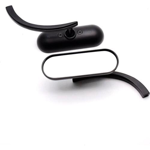Black Motorcycle Mini Oval A Pair Side Mirrors for Harley Heritage Softail Heritage Springer Iron 883