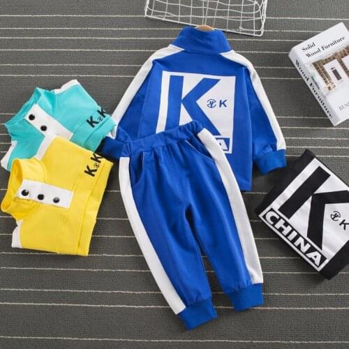 Children Autumn Clothes Cotton Baby Boys sport Jacket Pants 2Pcs/sets Infant Out Kid Fashion Toddler Casual Clothing Tracksuits