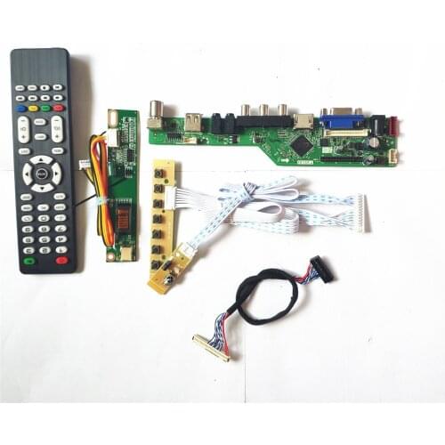 For LP141WX1-TLC4/TLE1 LCD 1CCFL 30Pin LVDS Remote+Inverter+keyboard VGA HDMI-compatible AV USB RF TV56 controller board