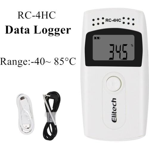 RC-4HC Digital USB Refrigeration Cold Chain Transportation Laboratory External Sensor Temperature Data Logger 30%OFF
