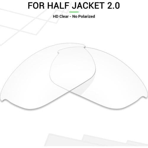 Mryok Replacement Lenses for Oakley Half Jacket 2.0 Sunglasses HD Clear