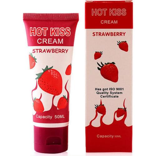Hot Kiss Cherry Cream, 50ml Edible Lubricant, Personal Lubricants Suit for Oral Sex Adult Products Lubrication for Sex Oil