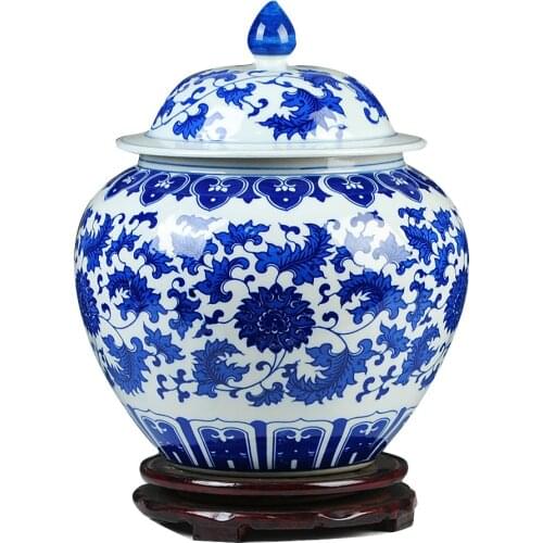 Classical china Blue and White Jars Antique Porcelain Collection Qing Dynasty Ginger Jars