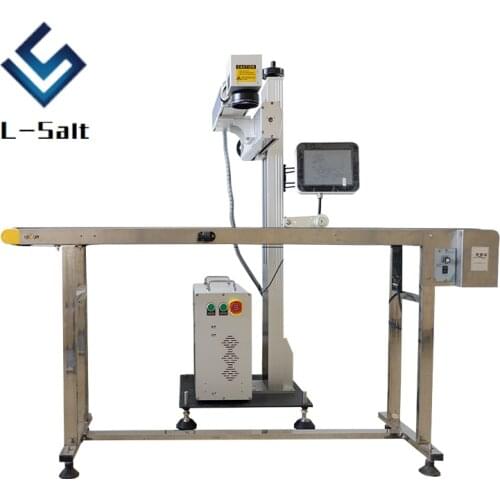 Pvc fiber pipe machine High Efficiency Fiber / CO2 / Flying Laser Marking Machine With Conveyor Belt