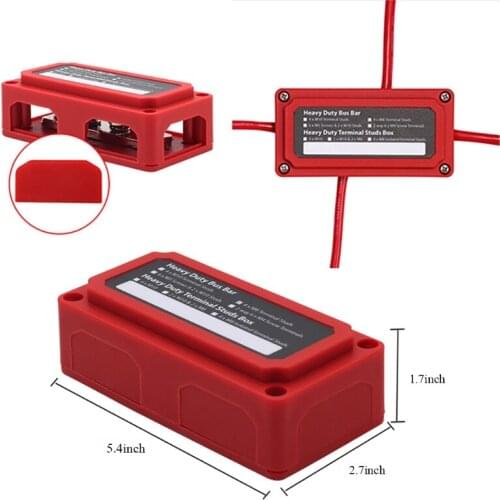 300A Module Power Distribution Block Busbar Box with 4X M8(5/16") Terminal Studs for t.u.k.Marine Boat Vehicles