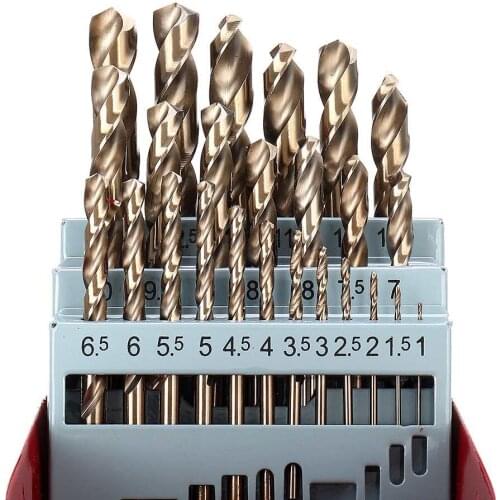 Twist Drill Bit Set HSS Cobalt Drilling Jobber Tool Straight Profession High Quality Steel Durable Split Supplies M35 Length