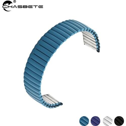 Stainless Steel Watch Band 18mm for Huawei Watch / Fit Honor S1 Watchband Elastic Strap Loop Expansion Belt Bracelet Silver