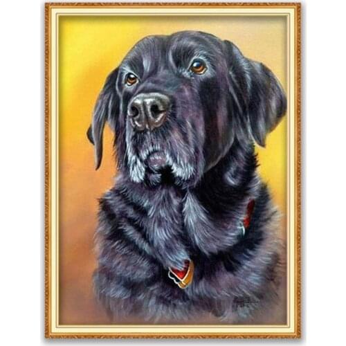 Animal Dog Labrador DIY Cross Stitch 11CT Embroidery Kits Craft Needlework Set Printed Canvas Cotton Thread Home Decoration New