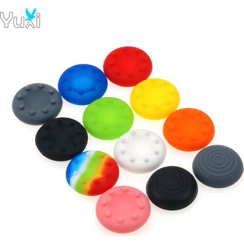 YuXi 2pcs Silicone Analog Stick Grips Cover for PlayStation 4 3 PS4 PS3 Controller stick Caps for Xbox 360 One