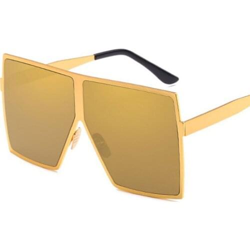 Veshion Metal Frame Oversized Square Sunglasses Men Women Brand Glasses Designer Fashion Male Female Shades