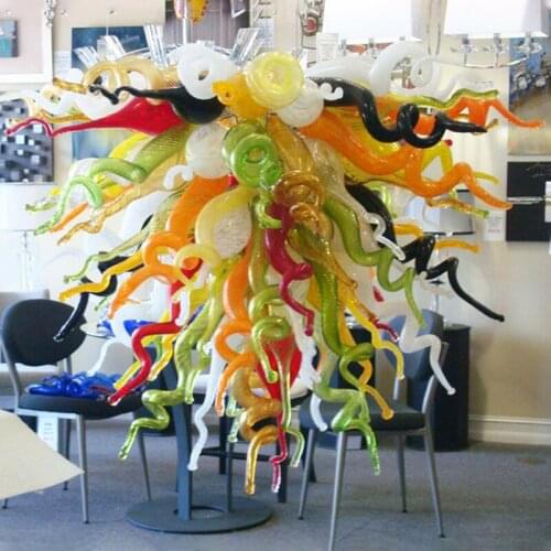 GIRBAN Modern Murano Glass Chandelier Hanging Lamps LED Hand Blown Glass Living Room Decoration Chandeliers Kitchen Fixture