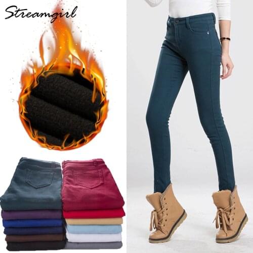 Warm Pants Womens Thick Winter Pants Women Plus Size Warm Fleece Winter Women Pants Female Velvet Ladies Office Pant Autumn