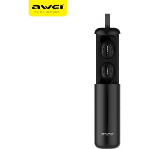 AWEI T5 TWS Wireless Headphones Waterproof Blutooth Earphone Sports Bluetooth Headset Stereo Handsfree Earbuds with Charging box
