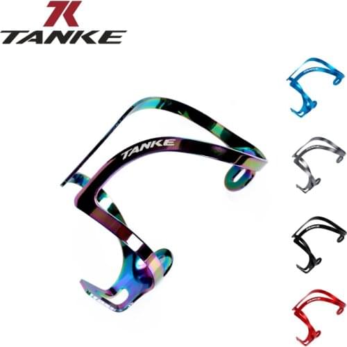 TANKE bike Bottle Cage Ultralight Aluminum Alloy Water Holder Cycling Accessories For MTB Road Bicycle plating colorful Metal