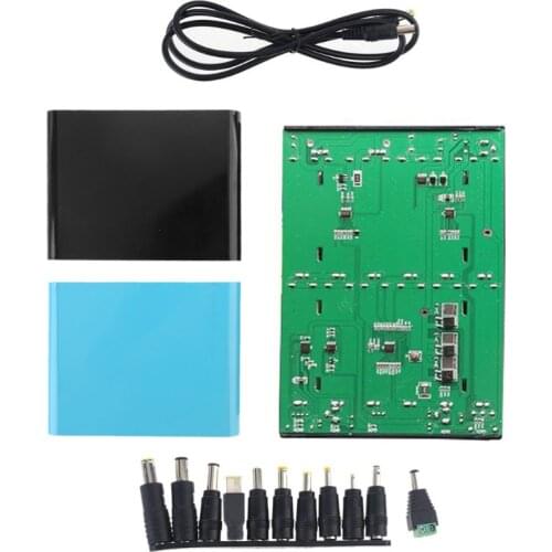 USB 5.5x2.1mm 12V-24V Output 12x 18650 Batteries DIY Power Bank for Laptop Phone M5TD