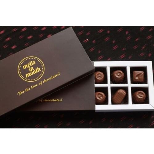 Customized golden paper drawer box for chocolate truffle packaging,Christmas cookie biscuit chocolate packing box ---PX2038