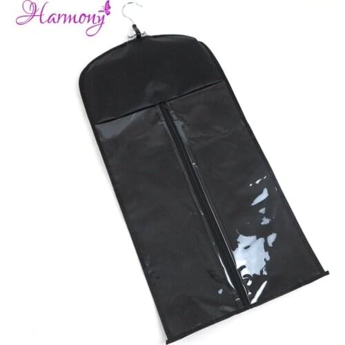 1Pcs Black Color Hair Extension Packing Bag Carrier Storage and Hanger, Wig Stands, Hair Extensions Hanger, Hair Extensions Bag