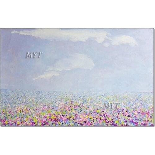 100% Hand Painted Palette Knife Flower Oil Painting Canvas Wall Decoration Art High Quality Textured Unframed Paintings Artwork