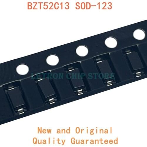 100PCS BZT52C13 SOD123 BZT52C 13V WI SOD-123 1206 SMD Zener diode New and Original