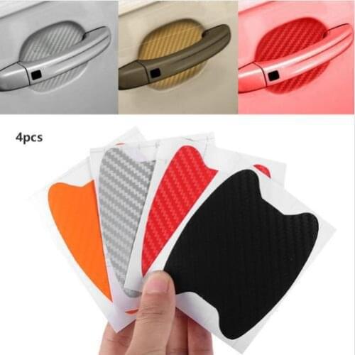 4PCS Door Bowl Protective Sticker Door Handle Protective Film Carbon Fiber Door Bowl Sticker New Car Sticker
