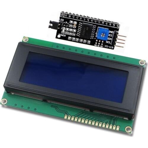 5pcs/lot LCD module Blue/Green screen IIC/I2C 2004 5V LCD LCD module blue screen provides library files