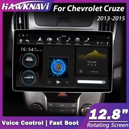 Hawknavi 12.8" Android Car Multimedia Player For Chevrolet Cruze GPS DVD Radio Navigation Headunit Carplay With PX6 DSP