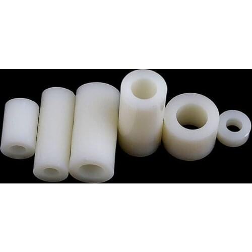 White Nylon ABS Non-Threaded Spacer Round Hollow Standoff Washer PCB Board Screw M5 M6 M8