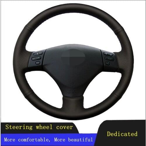 Car Accessories Steering Wheel Cover Black Artificial Leather For Lexus RX330 RX400h RX400 2004-2007 Toyota Corolla Verso Camry