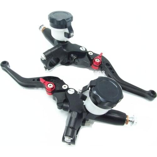 CNC Black 22mm 7/8'' Handle bar For Yamaha Honda 17mm Bore Size Universal Hydraulic Headlebar Master Brake Cylinder Clutch Lever