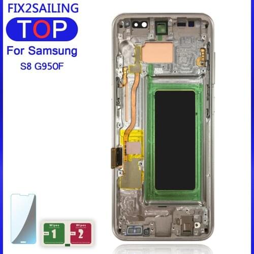 For Samsung Galaxy S8 G950F G950FD G9500 G950U New LCD Display 100% Tested Working Touch Screen Frame Assembly