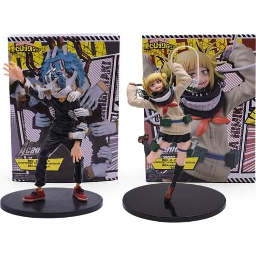 2pcs Anime My Hero Academia Shigaraki Tomura Himiko Toga Cross my body Action Figures Toy Hero Academia Statue Figurine Toys