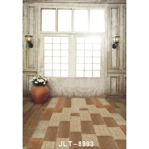 Photography Backdrops Vinyl Cloth Background Indoor Wall lamp Wood Window Photocall for Wedding Children Baby Photo Studio Props